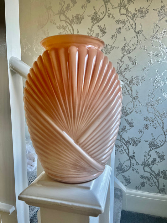 Peach Art Deco Vase