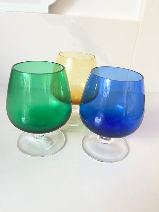 Set of 3 vintage glasses